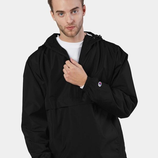 Hooded Packable Quarter-Zip Jacket Thumbnail
