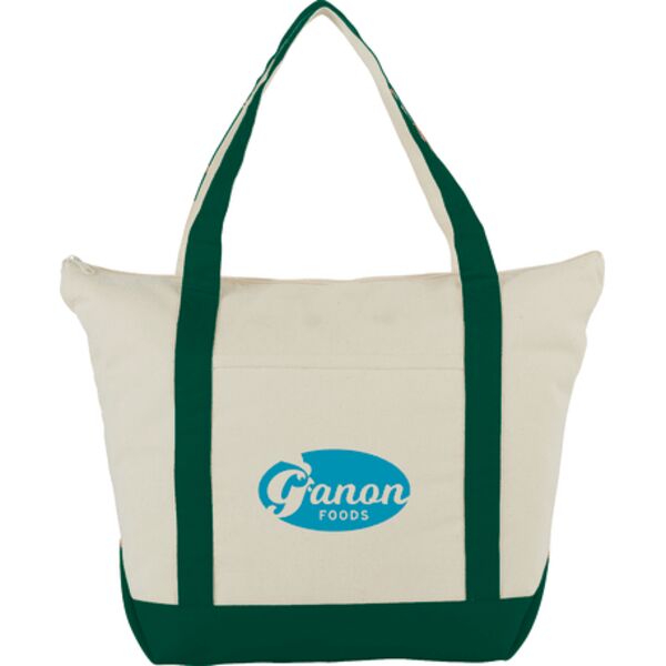 Classic 12oz Cotton Canvas Zippered Boat Tote Thumbnail
